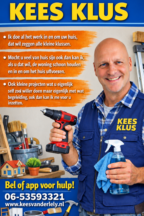 Kees Klus en Kees Spiritueel in één: boormachine in de ene hand, kristal in de andere